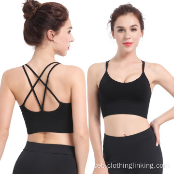 Criss Cross Back Running Bra alang sa Dugang nga Laki